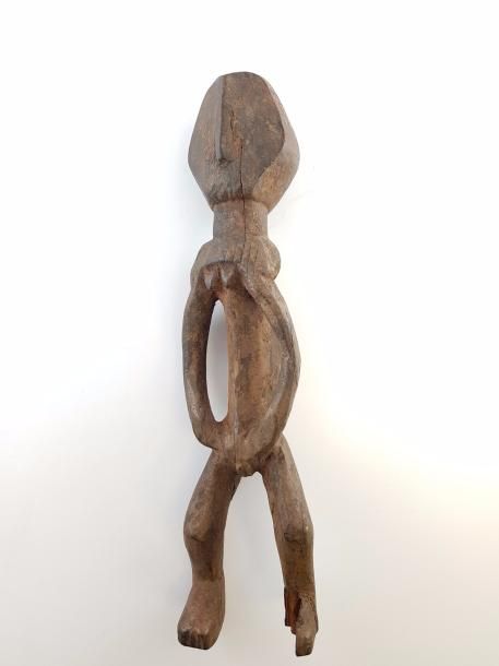 Null Congo, Ngbaka ou Mbole ou Kote, statuette de fertilité, bois patiné, 28cm