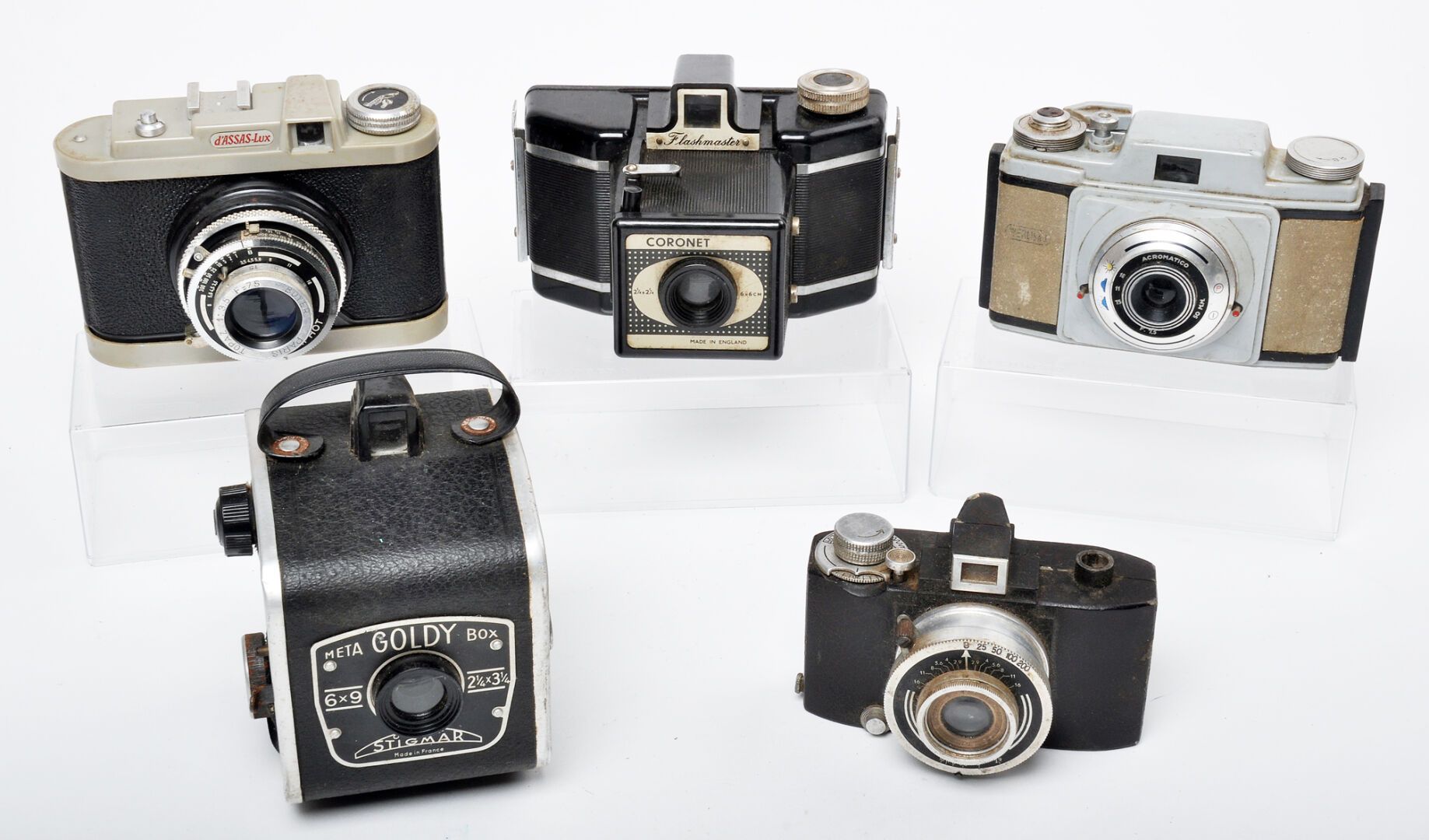 5 appareils photos : Meta Goldy Box , Sem Kinn , Werlisa I (Espagne) , Coronet e&hellip;