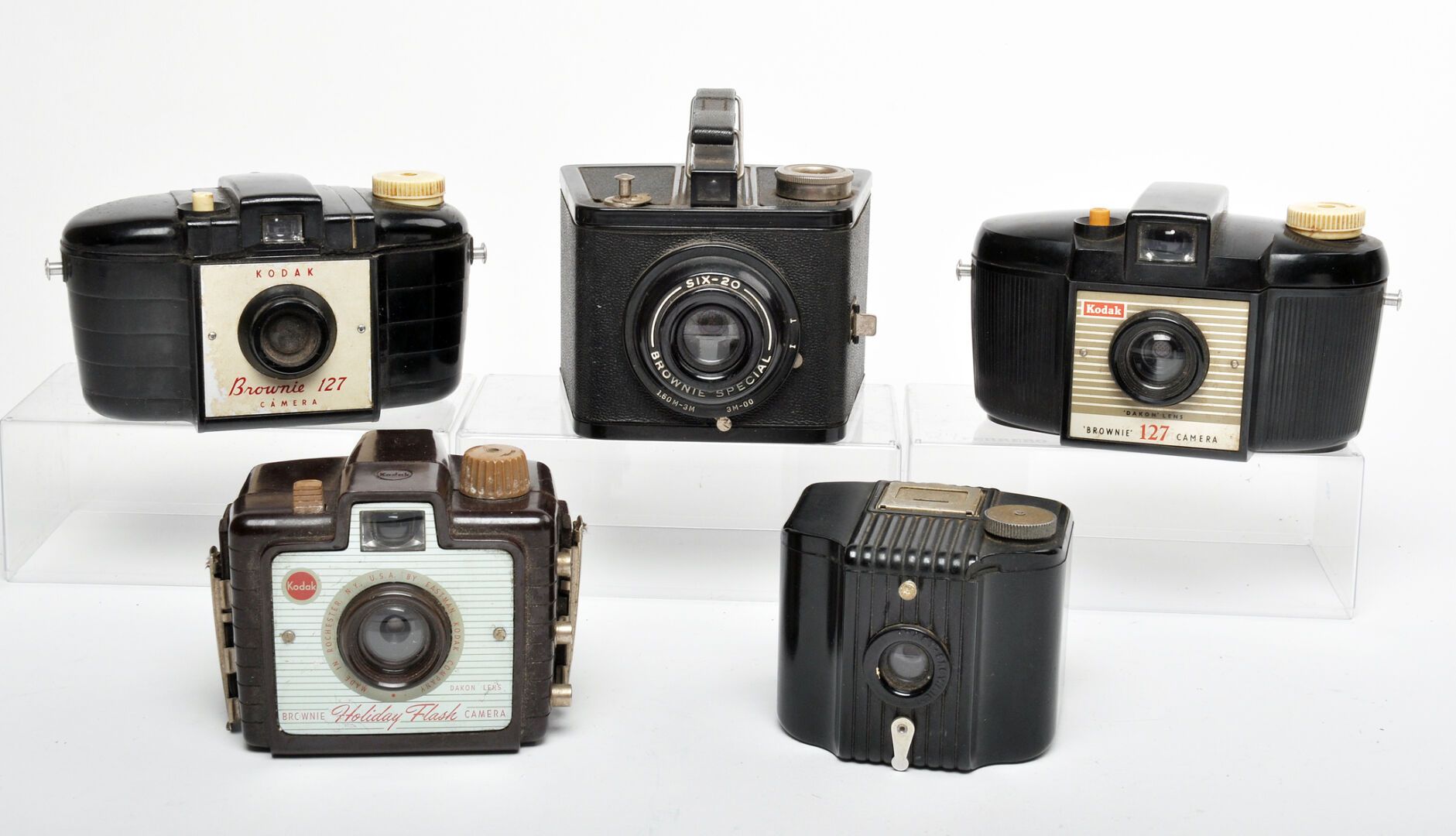 Null 5 appareils photos Kodak : 2 Brownie 127 , Six-20 , Holiday Flash camera et&hellip;