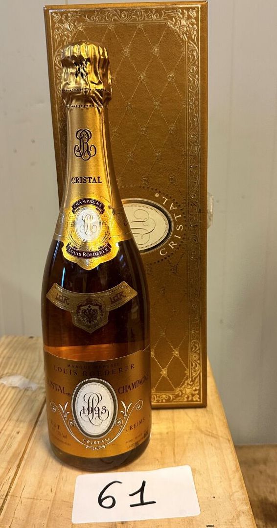 Null 1 Flasche Champagner Louis ROEDERER cuvée Cristal 1993 (in einer Schachtel)