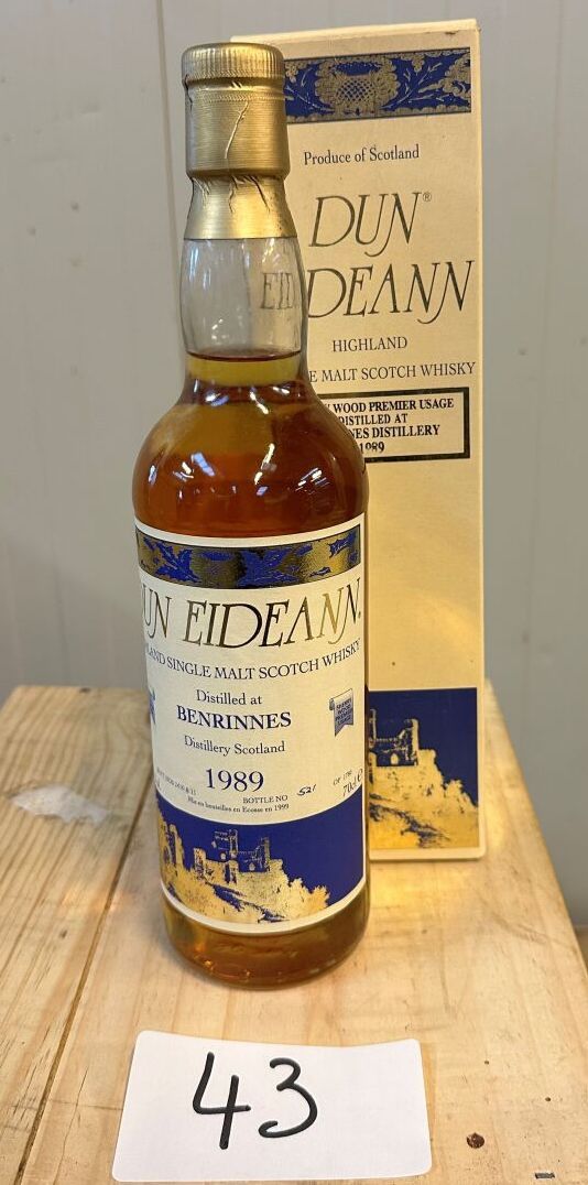 Null 1 bl Dun Eideann Highland Single Malt Scotch Whisky 1989 (in box)