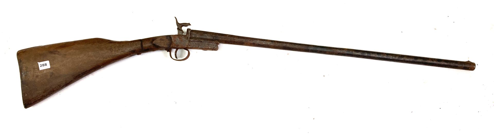 Null fusil de chasse à broche, modèle pliant dit « de braconnier », canon de 60,&hellip;