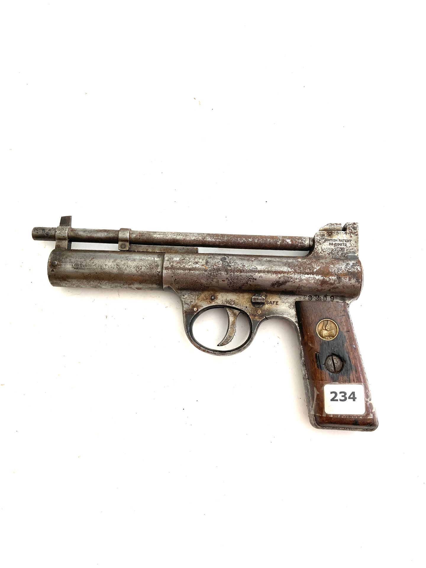 Null Pistolet à air comprimé « WEBLEY AIR PISTOL Mk I », canon rayé, mécanisme f&hellip;