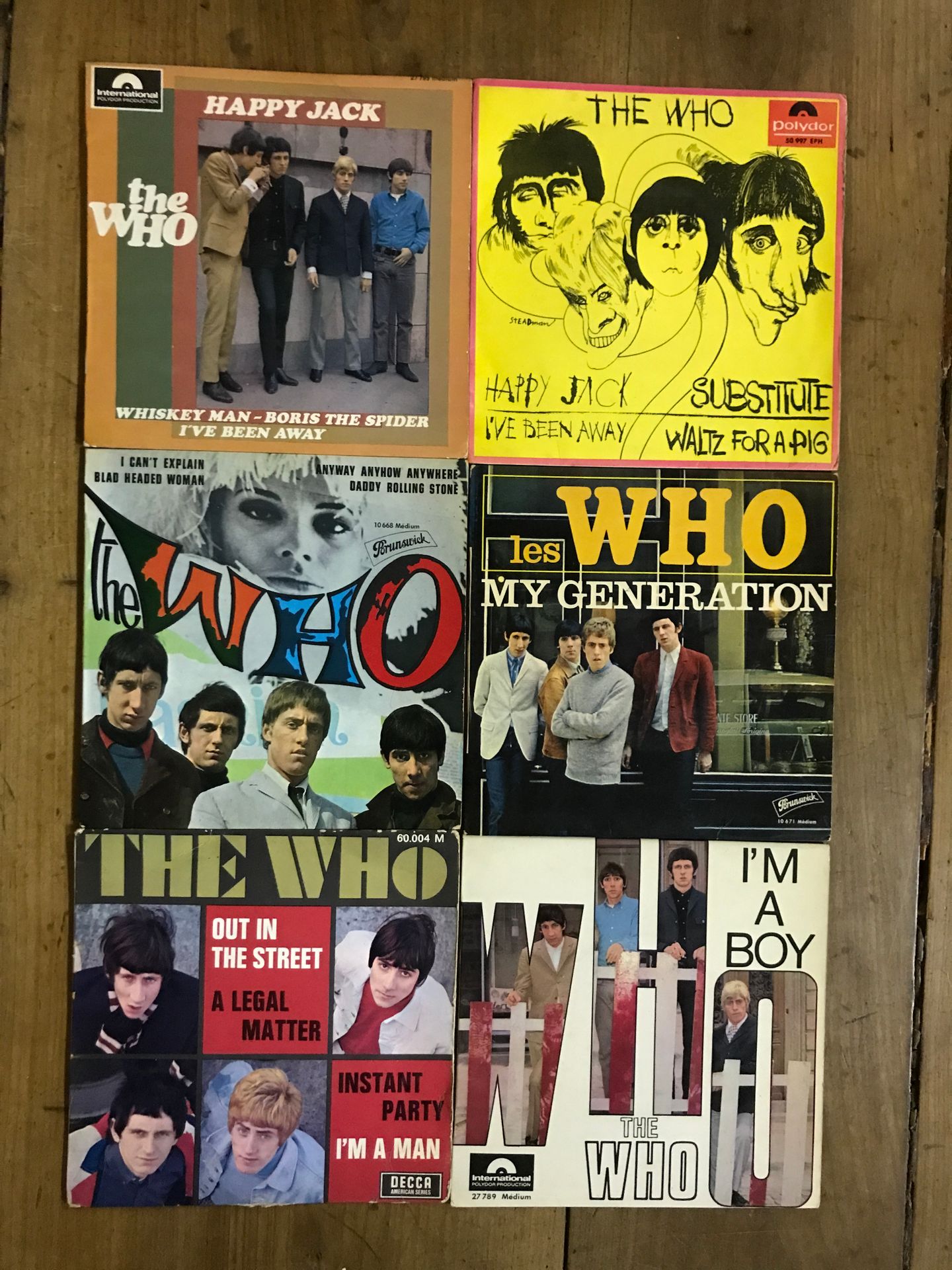 THE WHO Lot de 9 disques 45 tours 4 titres des Who années 60 pressage francais d&hellip;