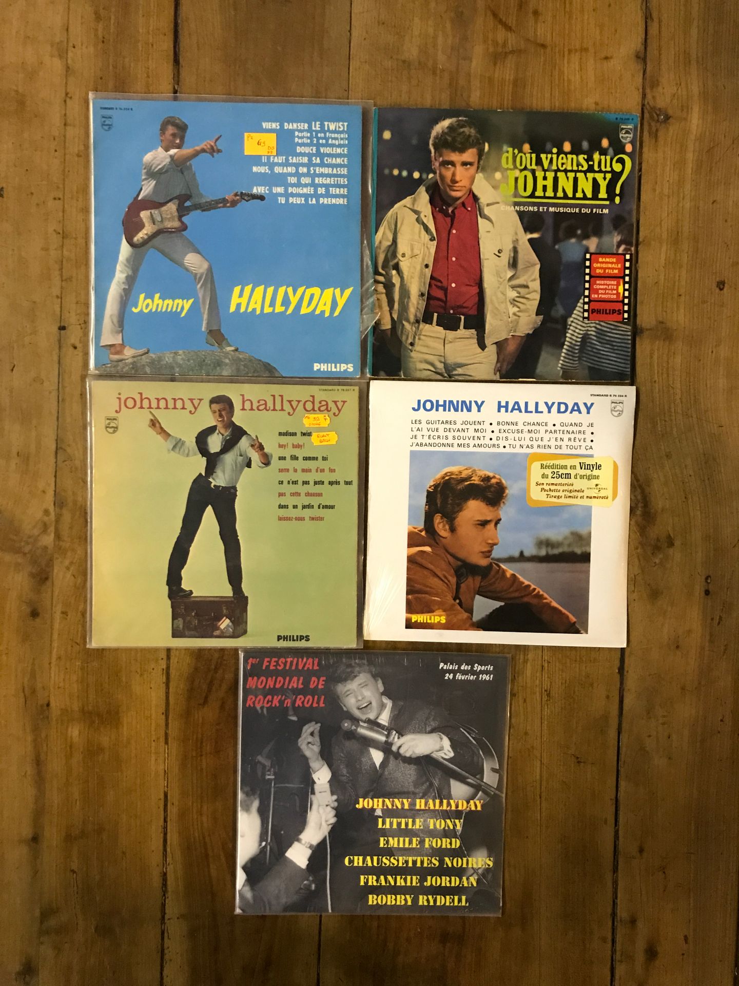Johnny HALLYDAY Lot de 11 disques 33 tours 25 cm de Johnny Hallyday. "Les guitar&hellip;