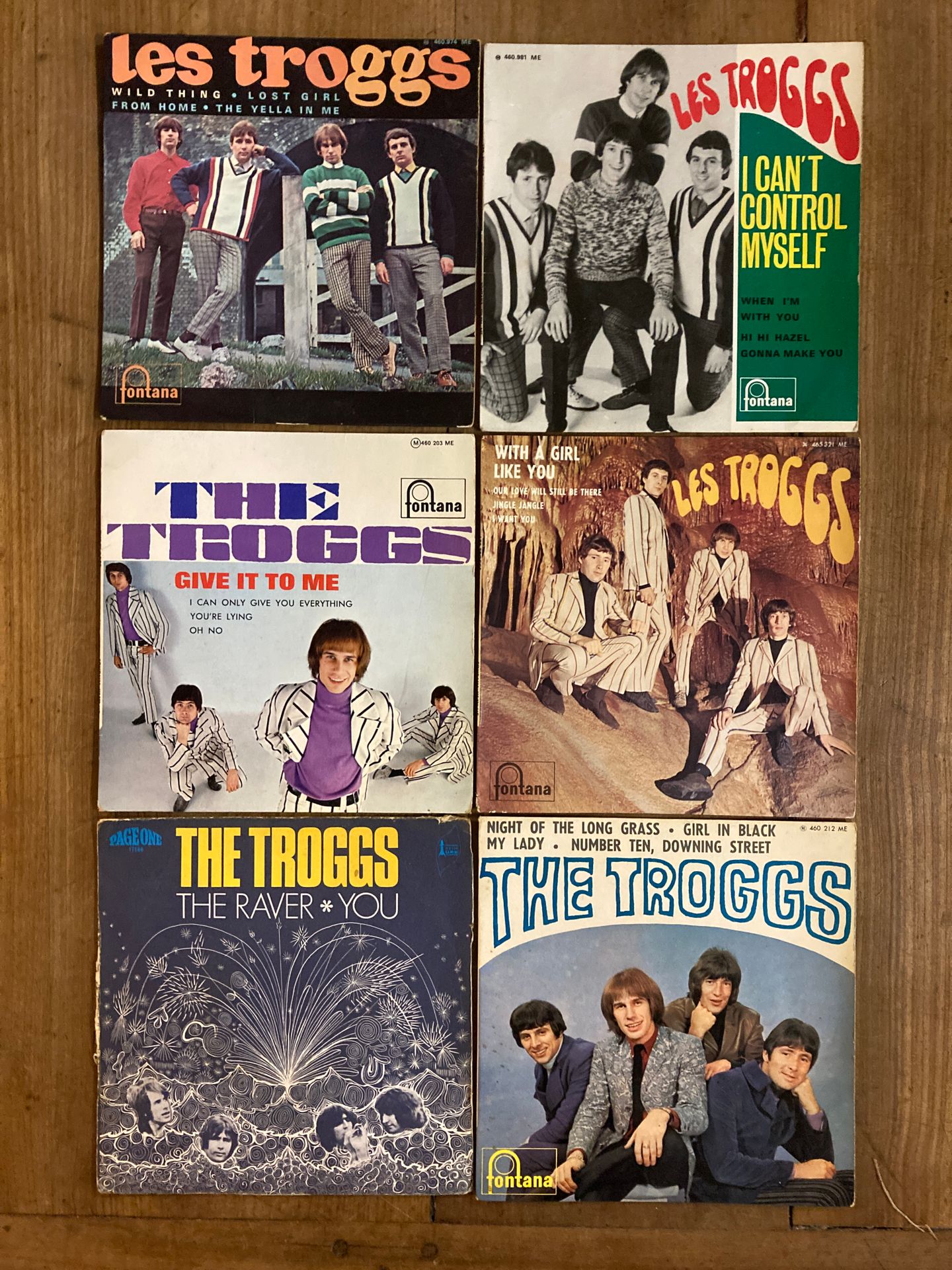 The TROGGS Lot de 5 disques 45 tours 4 titres et 1 disque 45 tours titres des Tr&hellip;
