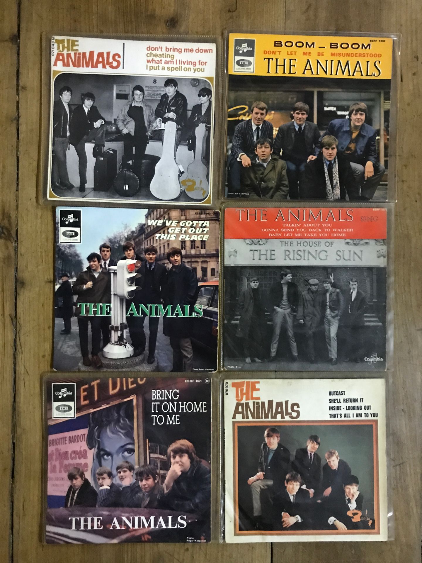 The ANIMALS Lot de 9 disques 45 tours 4 titres, 2 disquesn 45 tours 2 titres et &hellip;