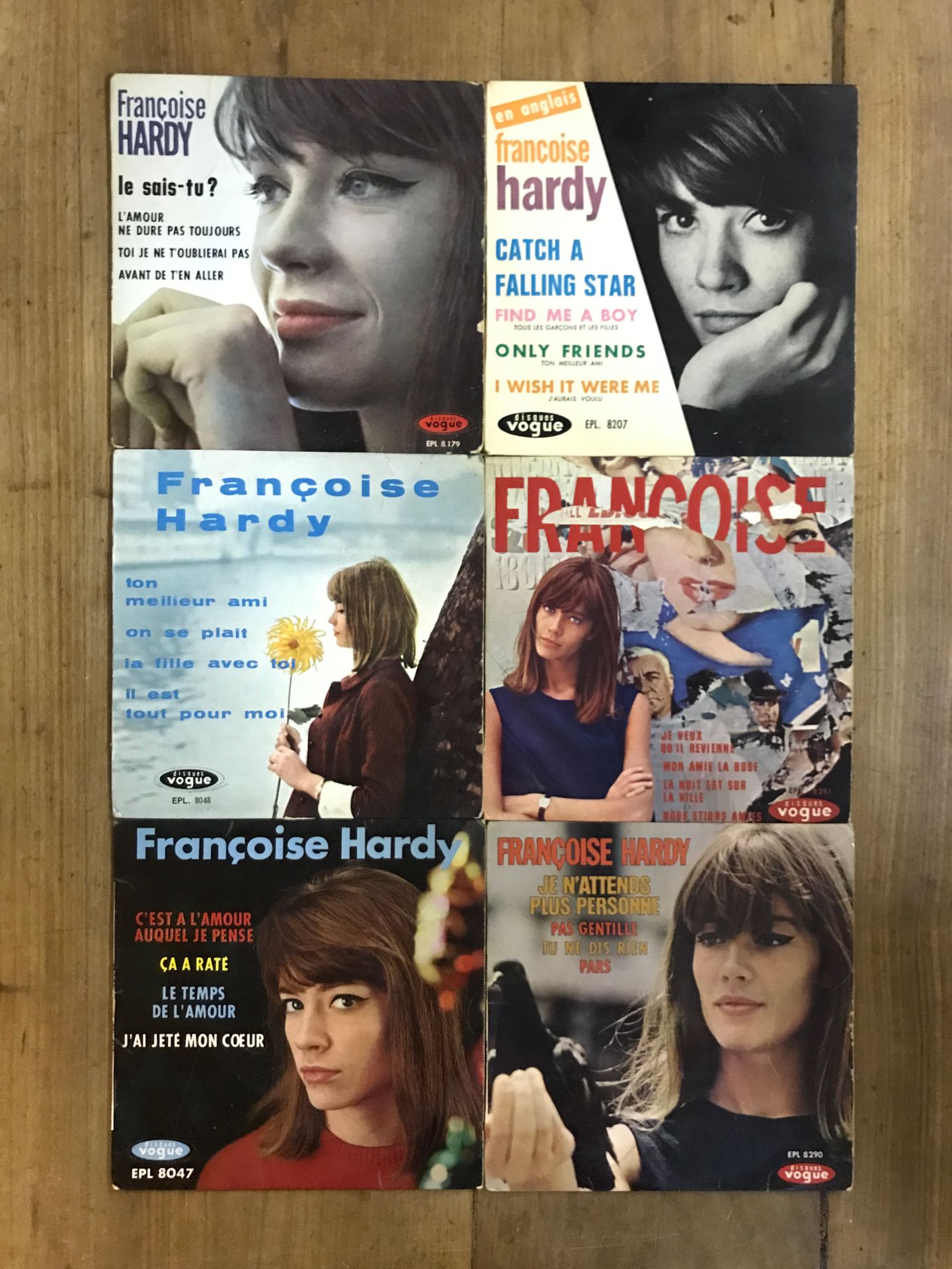 Françoise HARDY Lot de 17 disques 45 tours 4 titres de Francoise Hardy années 60&hellip;
