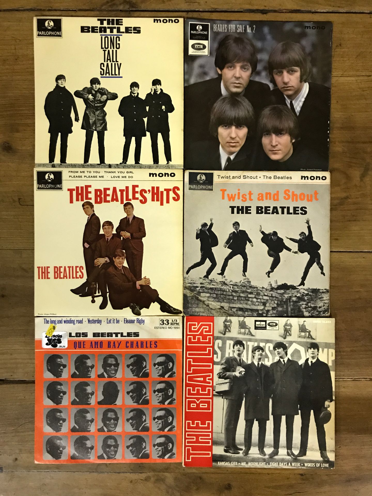 THE BEATLES Lot de 9 disques 45 tours 4 titres des Beatles années 60 pressage an&hellip;