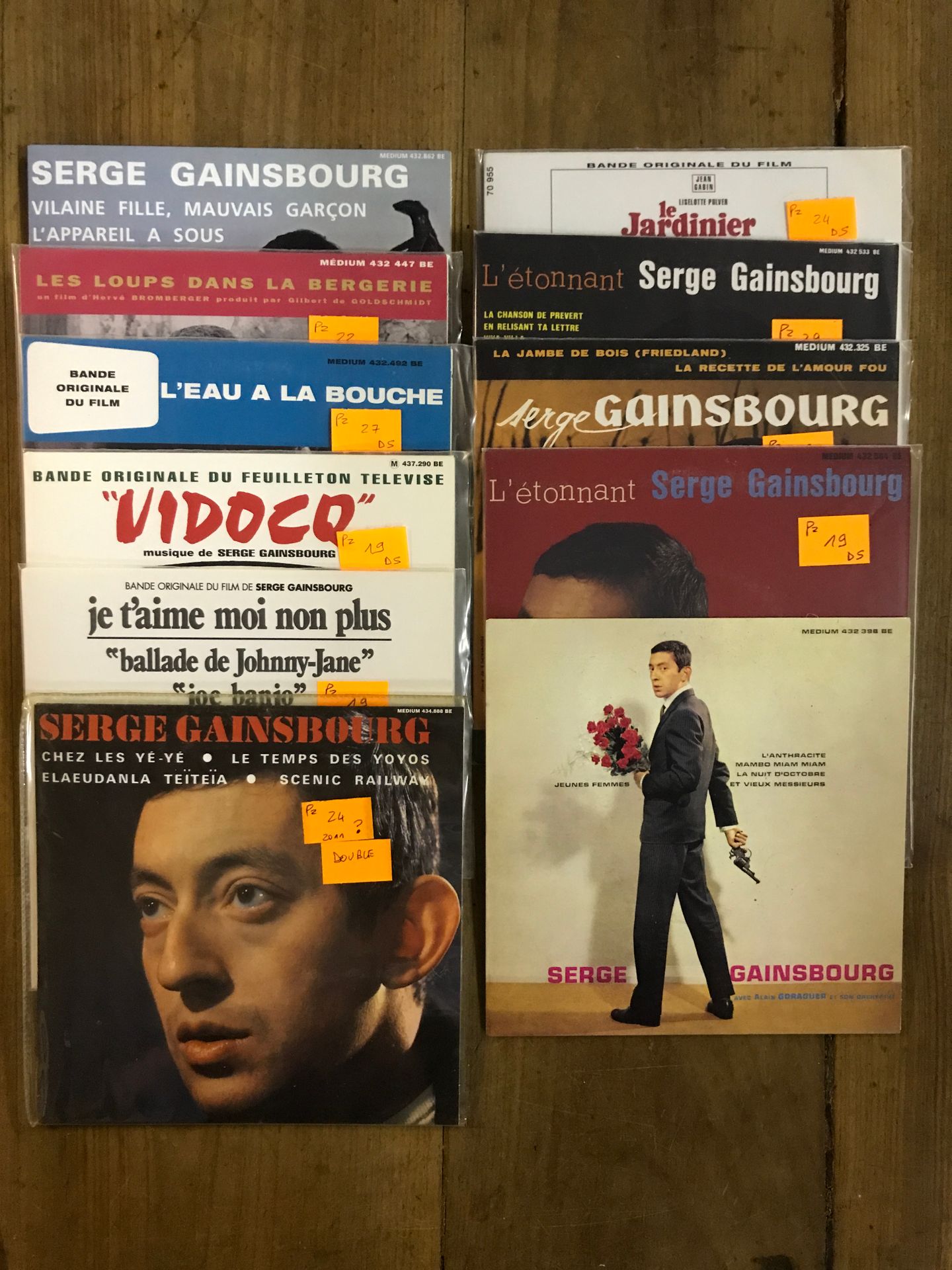 Serge GAINSBOURG Lot de 14 disques 45 tours 4 titres de Serge Gainsbourg rééditi&hellip;