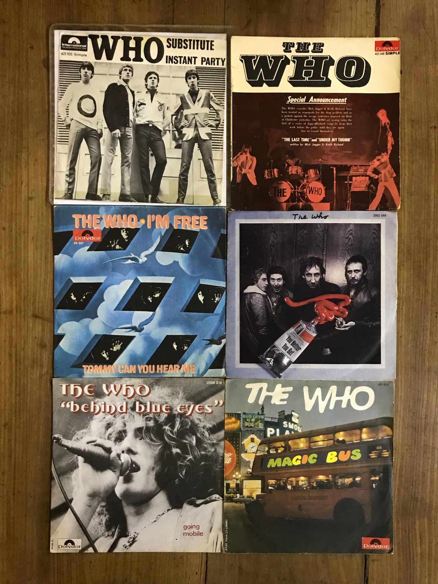 THE WHO Lot de 2 disques 45 tours titres des Who, Roger Daltrey et High numbers &hellip;