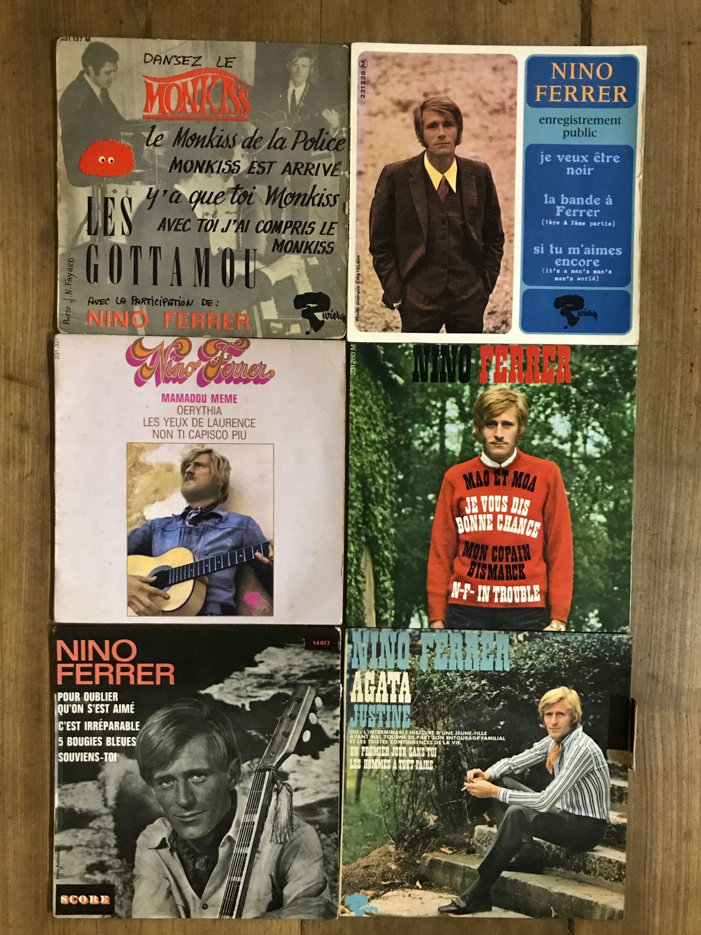 NINO FERRER Lot de 11 disques 45 tours 4 titres de Nino Ferrer années 60.

45 to&hellip;