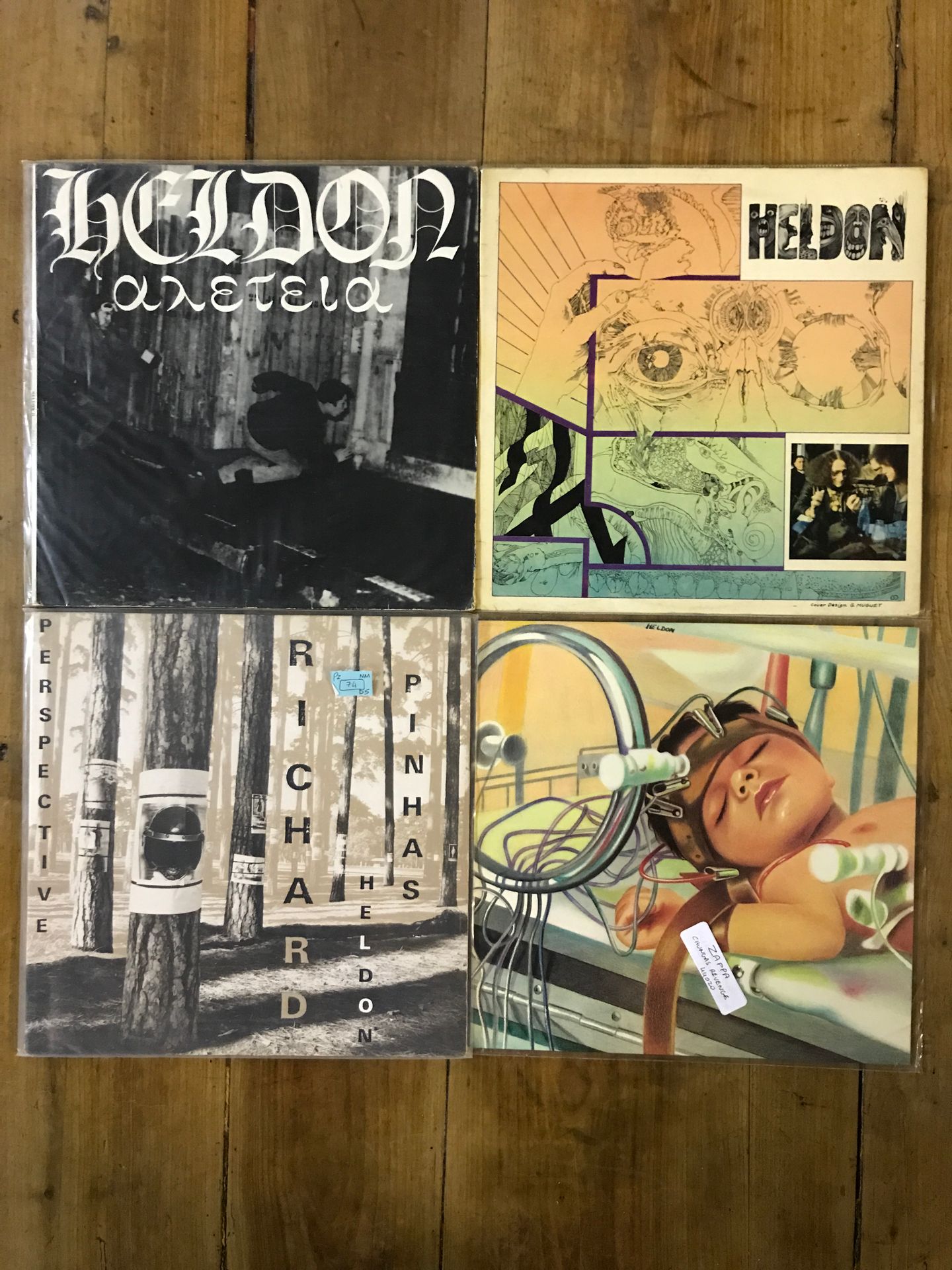 HELDON Lot de 4 disques 33 tours de Richard Pinhas avec Heldon, groupe culte de &hellip;