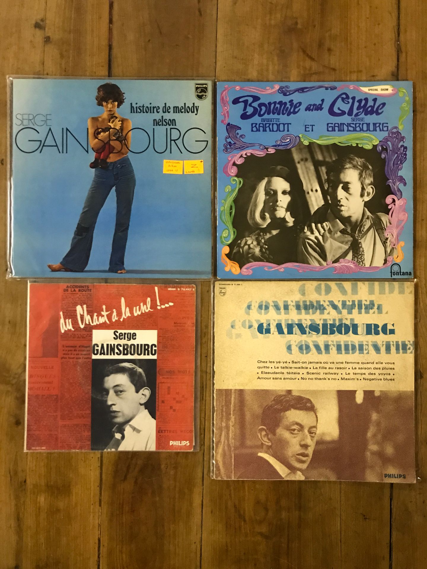 Serge GAINSBOURG Lot de 3 disques 33 tours 30 cm et de 1 disque 33 tours 25 cm d&hellip;