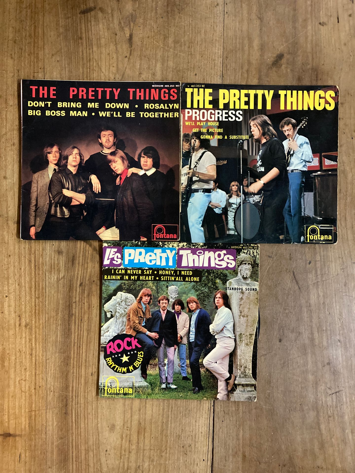 The PRETTY THINGS Lot de 3 disques 45 tours 4 titres des Pretty things années 60&hellip;