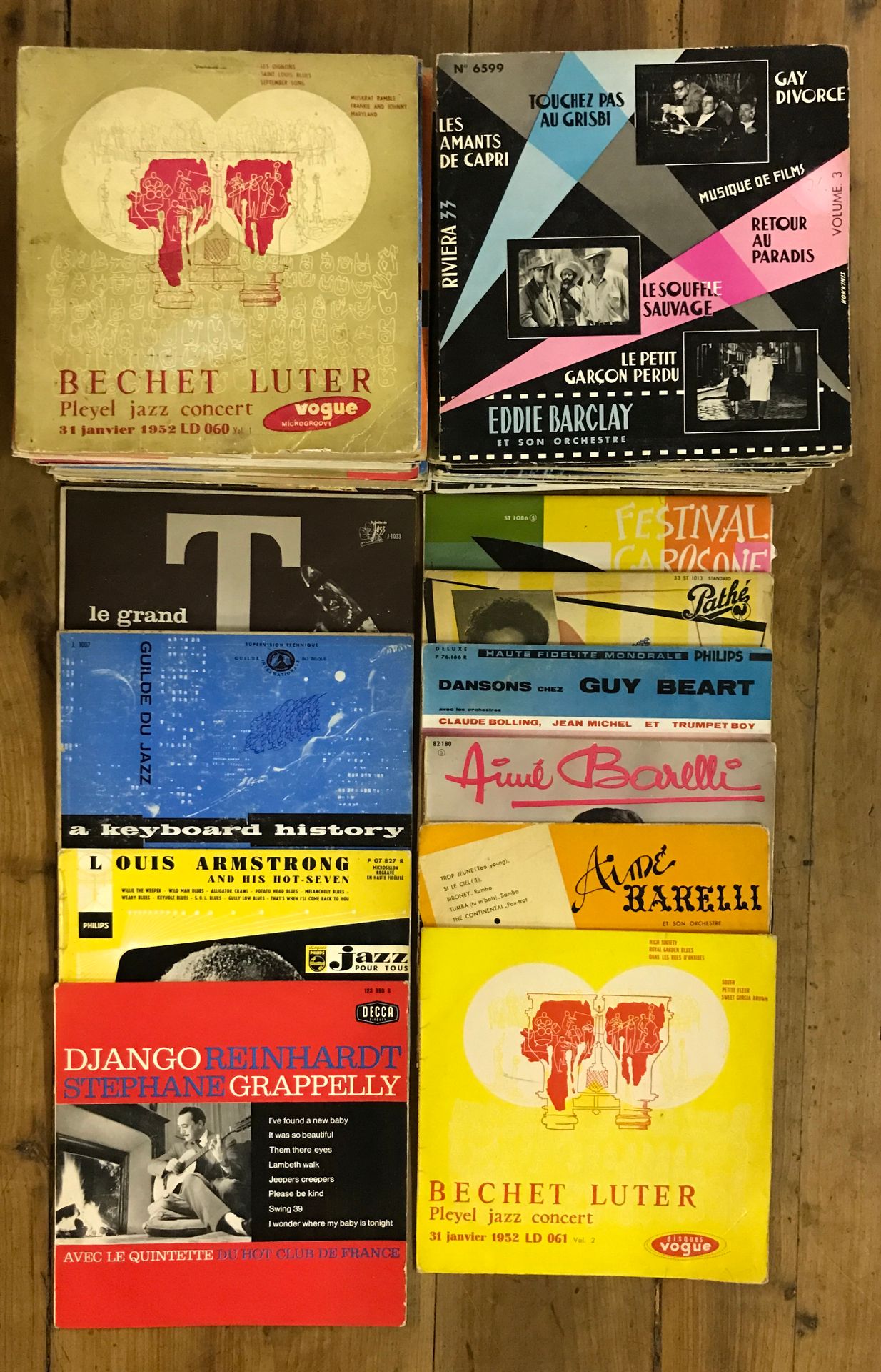 Null Lot de 80 disques 33 tours de jazz des années 50 (Django, Goodman, Ellingto&hellip;
