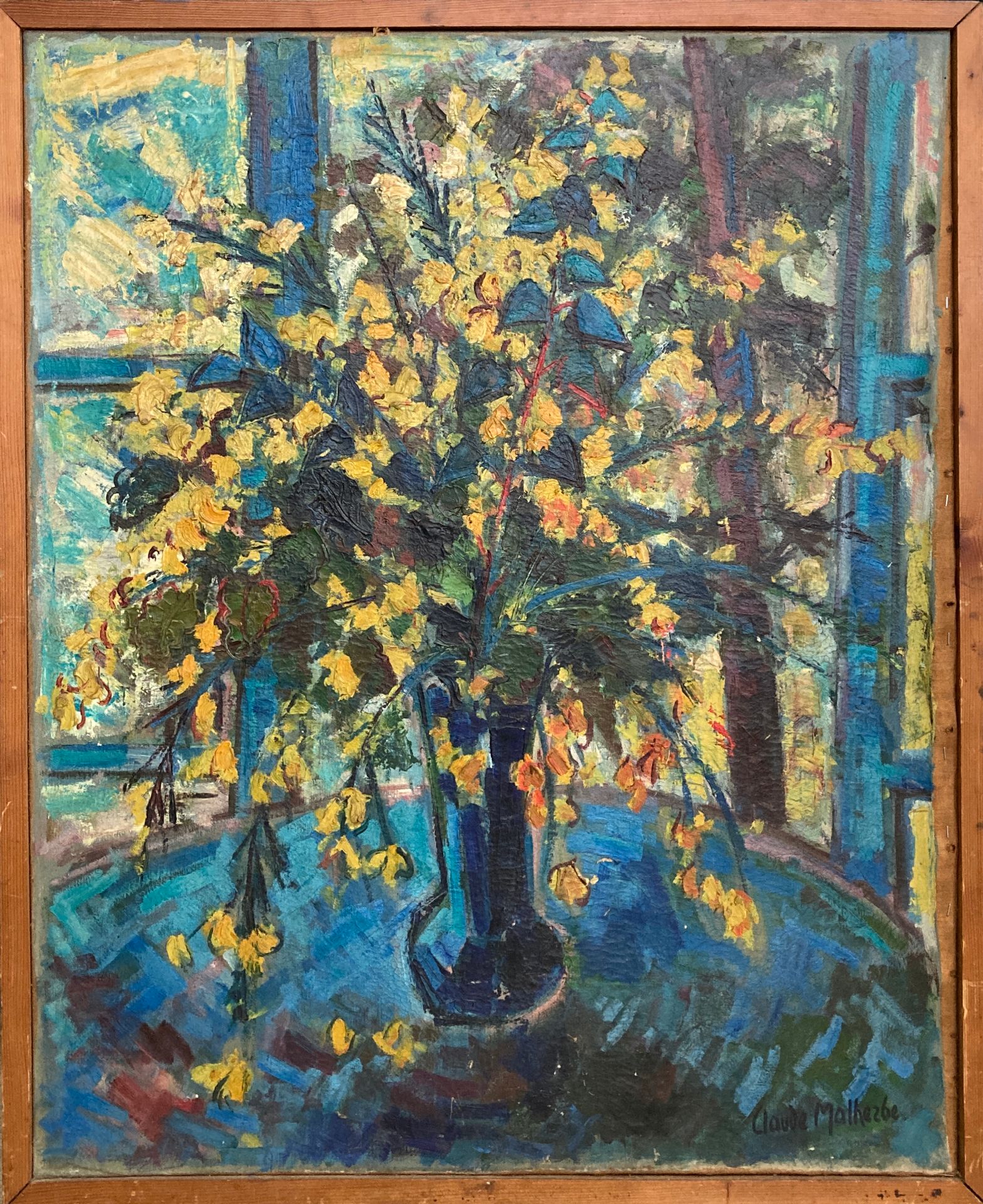 Null Claude MALHERBE, the Genets, oil on canvas signed lower right. Height. 99,5&hellip;