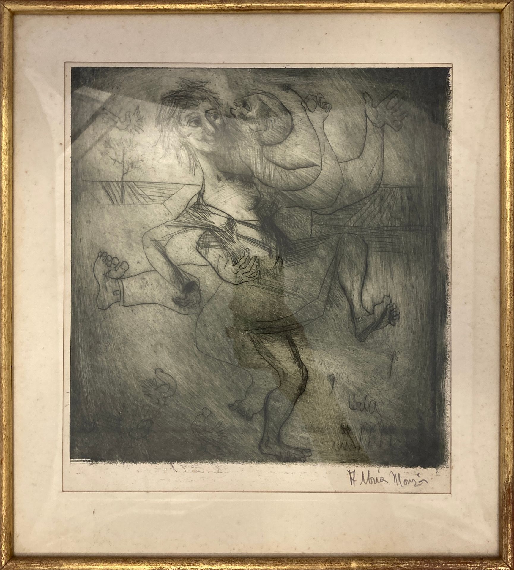 Null URIA MANZON. The dance. Lithograph signed lower right, in pencil and in the&hellip;