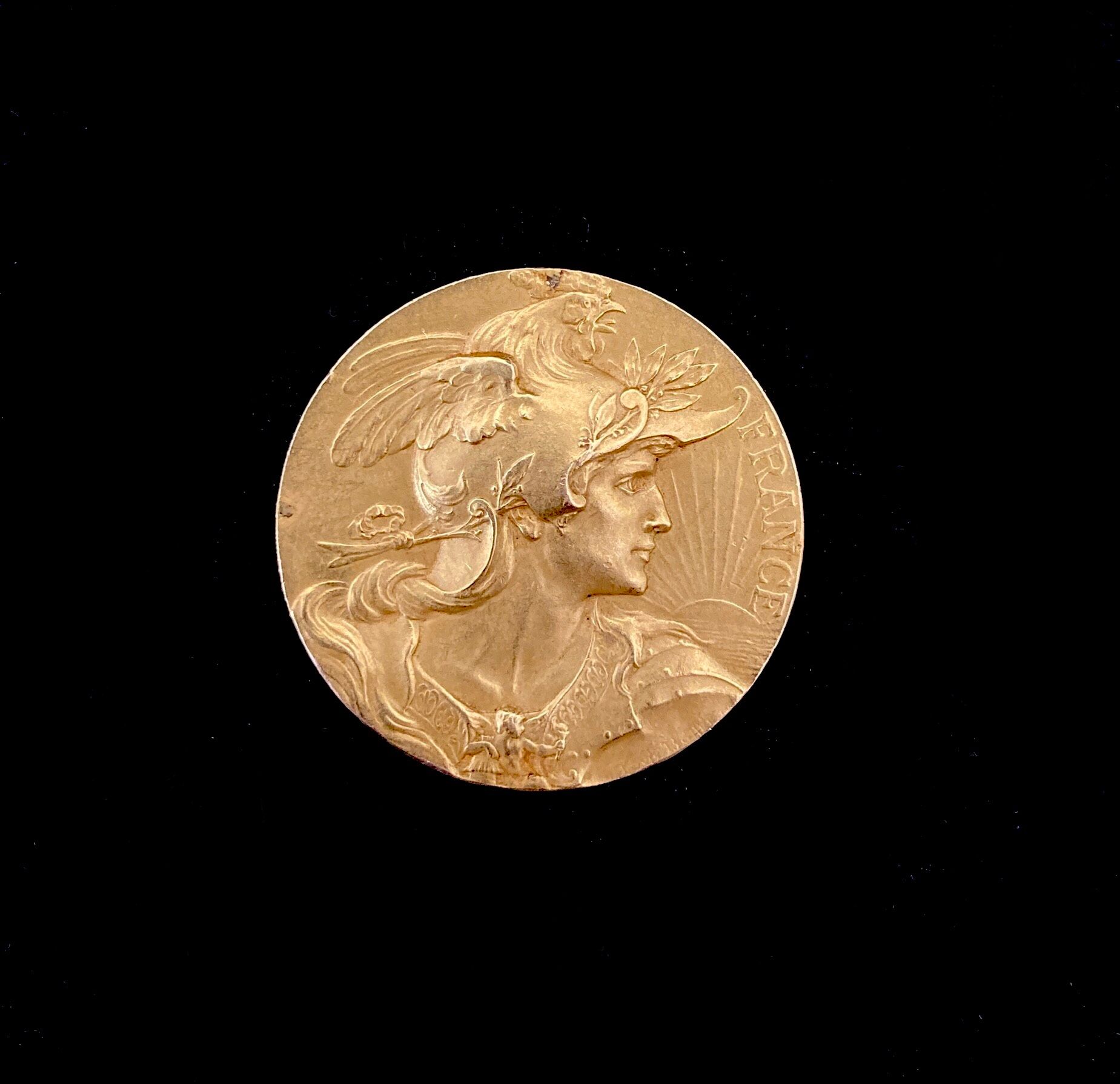 Null Medaille der Gartenbaugesellschaft des Departements Deux Sèvres in Gelbgold&hellip;