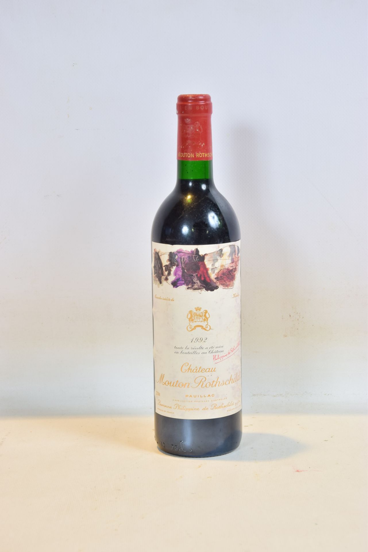 Null 1 Blle CH.MOUTON ROTHSCHILD Pauillac 1er GCC 1992

	Et. Of Kirkeby, stained&hellip;