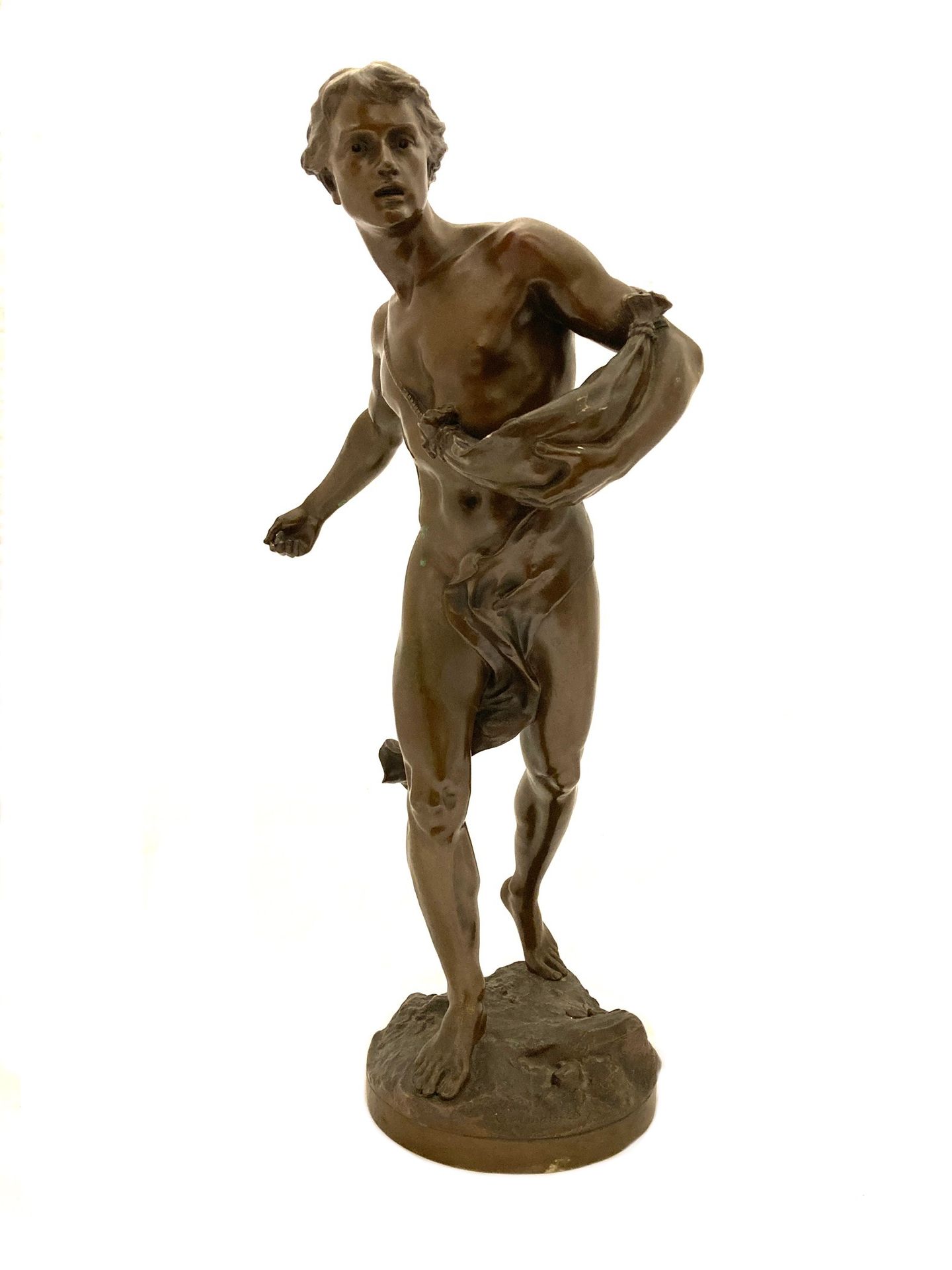 Null GERMAIN Jean Baptiste (1841-1910), "Le Semeur", bronze à patine brune. Sign&hellip;