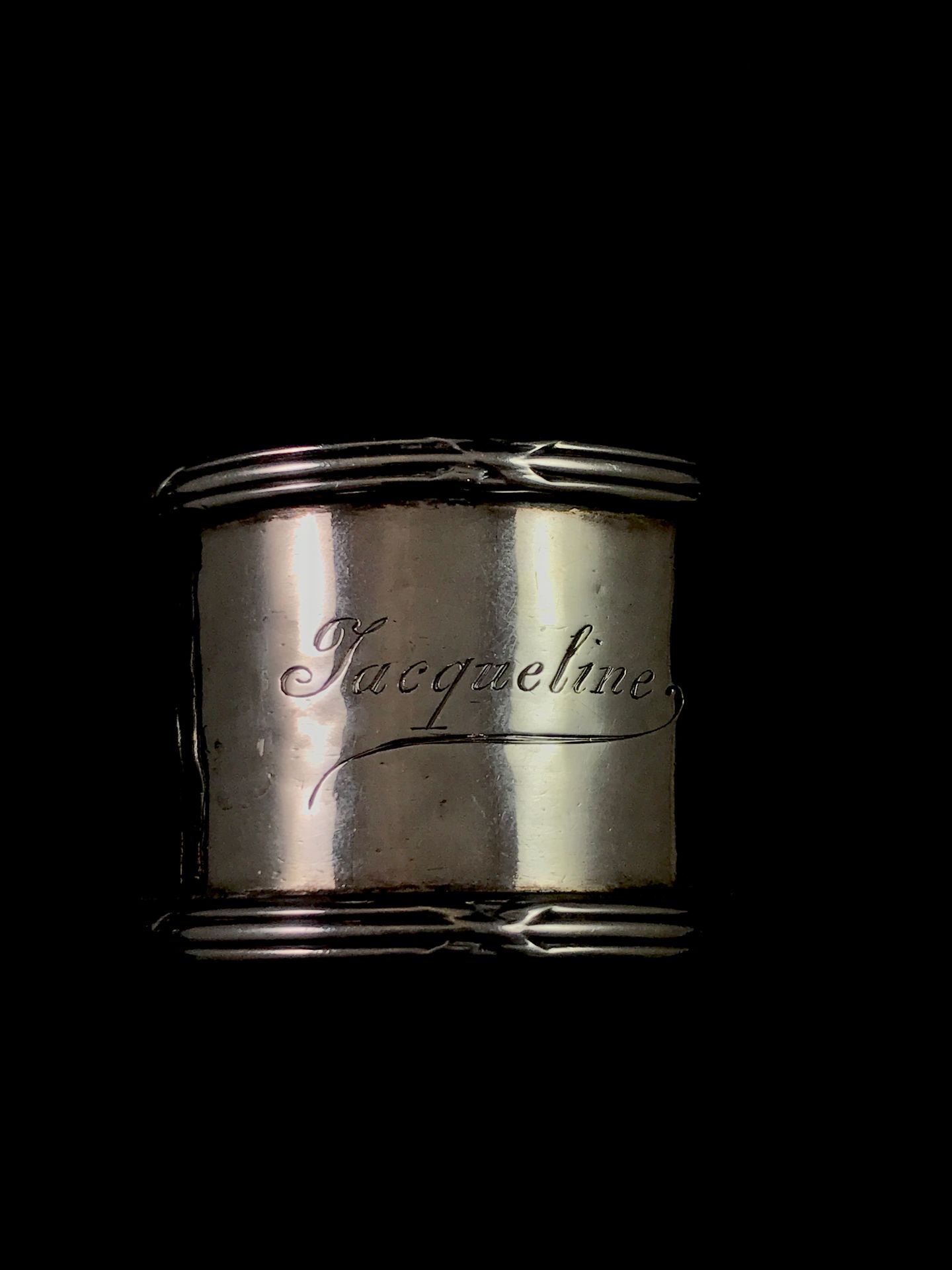 Null Napkin ring in silver 950°/00, export mark 1st title. Decorated with frieze&hellip;