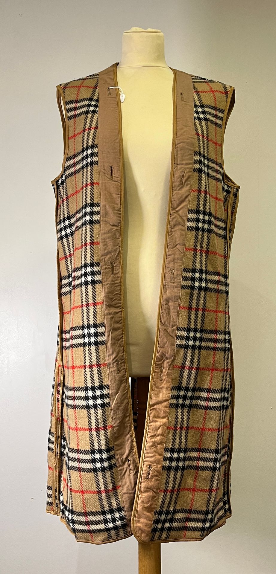 Null BURBERRYS' - Abrigo largo de lana (forro desmontable) en el patrón de la ma&hellip;
