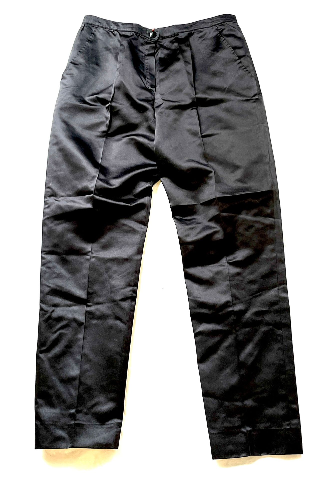 Null VALENTINO BOUTIQUE - 黑色公爵绸缎长裤。尺寸42。