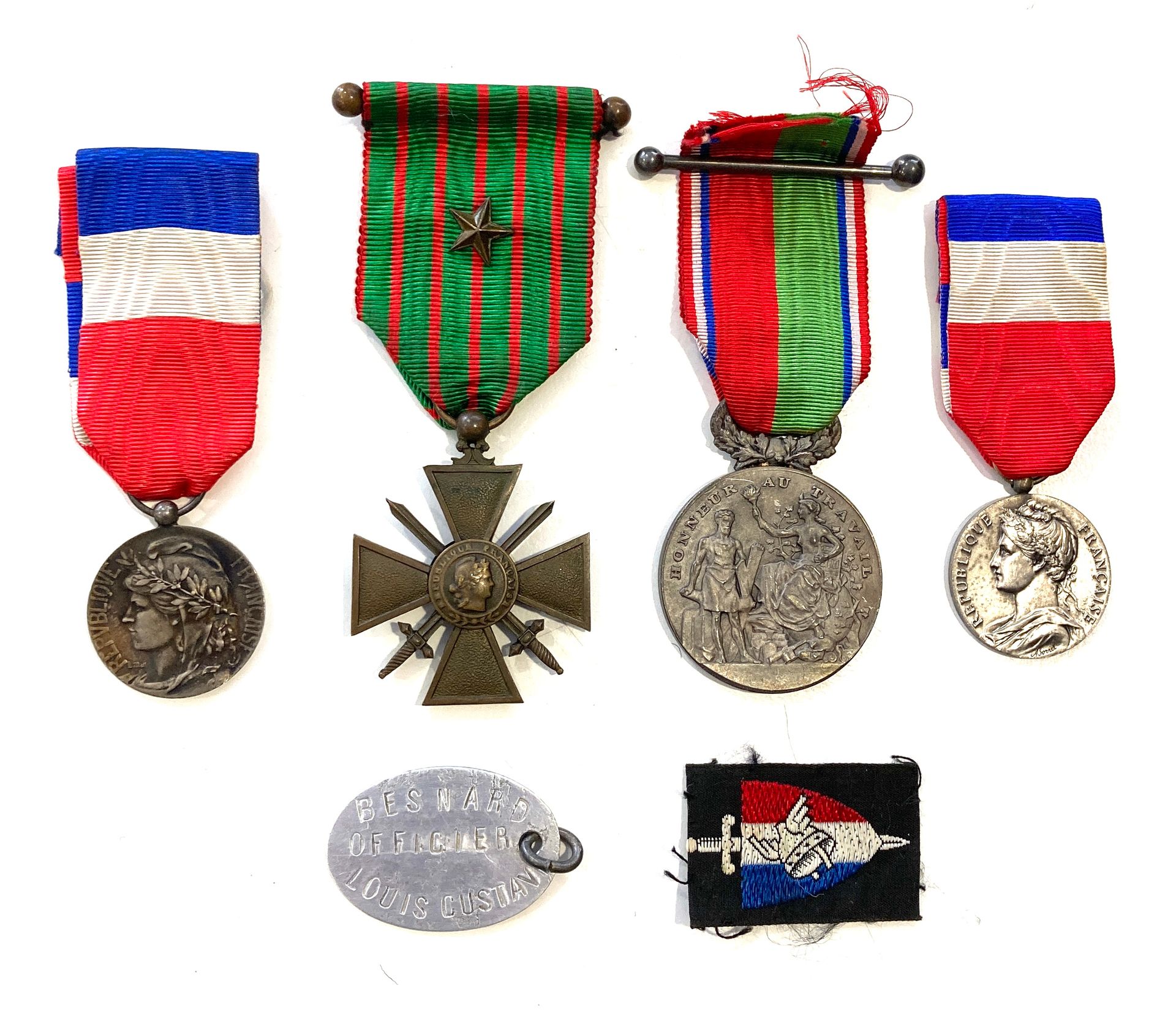 Null Croix de guerre 1914-1916, nastro con stella, medaglia d'onore per il lavor&hellip;