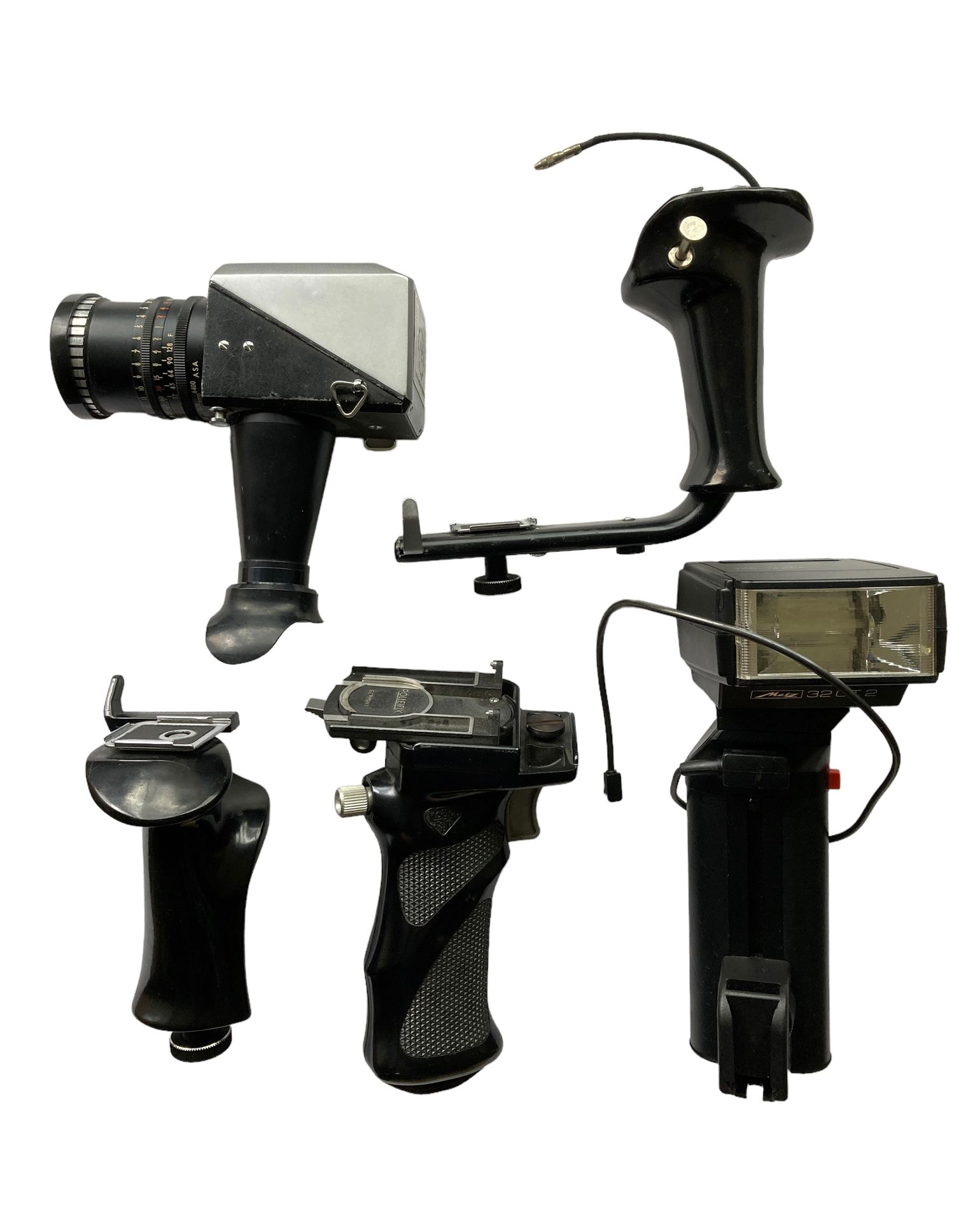 Null W - Set di accessori vari per la fotocamera: impugnature, flash e altro.