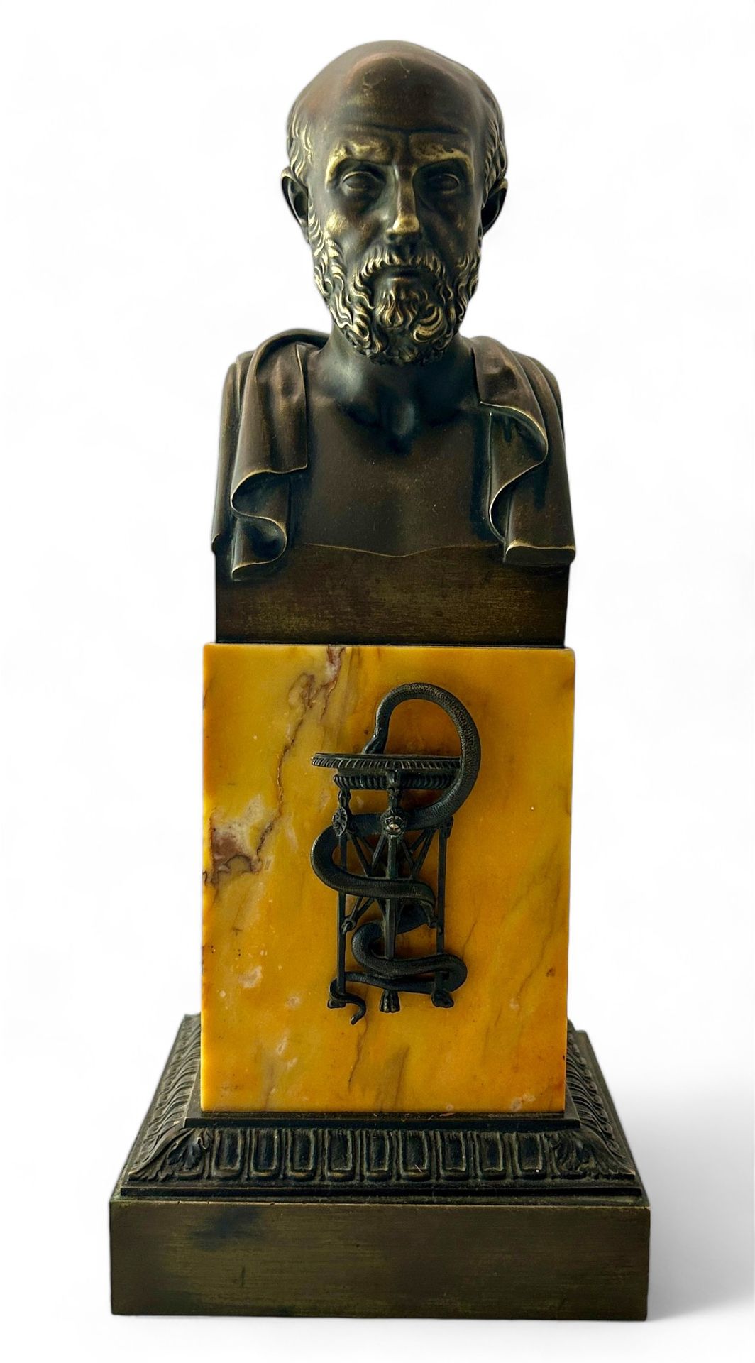 Null Portrait en buste d'HIPPOCRATE
Bronze patiné sur socle de marbre jaune de S&hellip;