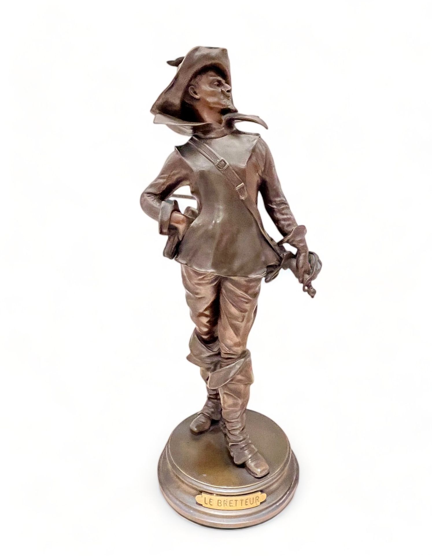 Null Edouard DROUOT 1859-1945
"Le Bretteur"
Bronze à patine brune signé sur le t&hellip;