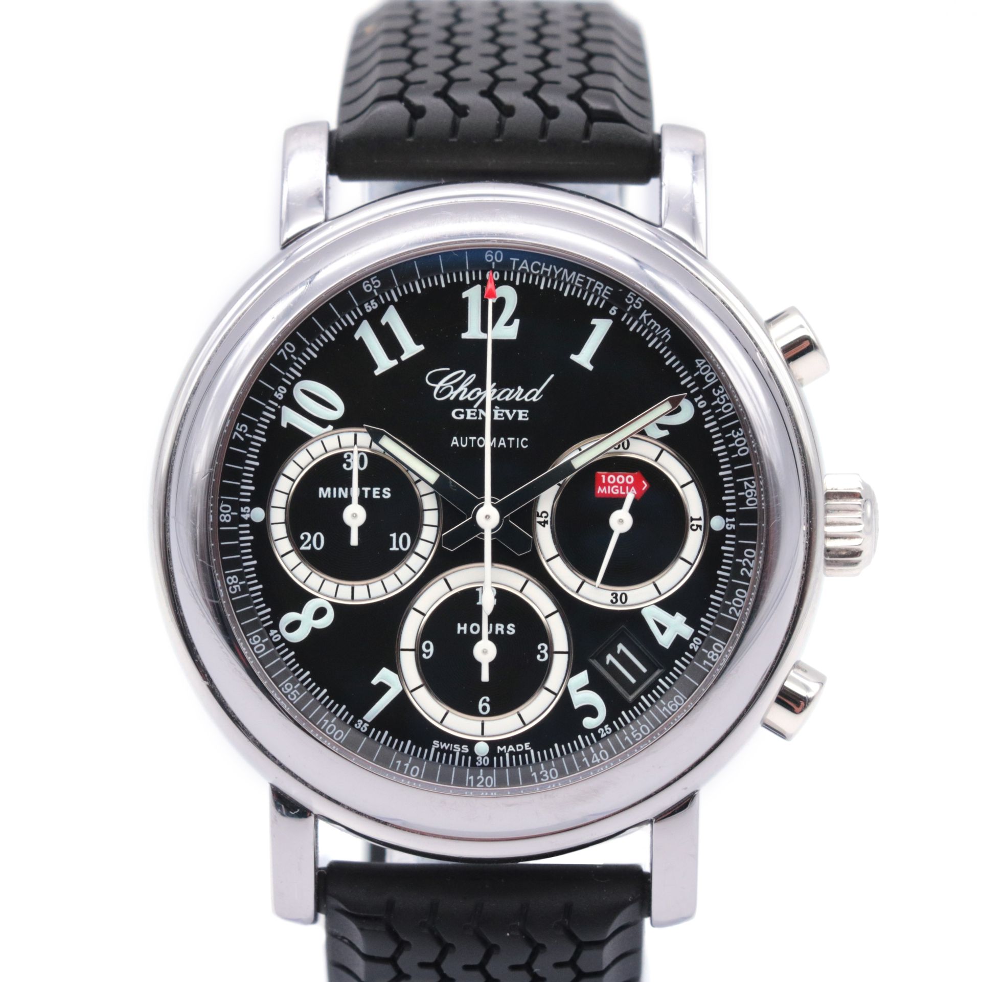 Montre Chopard, Mille Miglia Chrono The steel case

The circular dial with black&hellip;