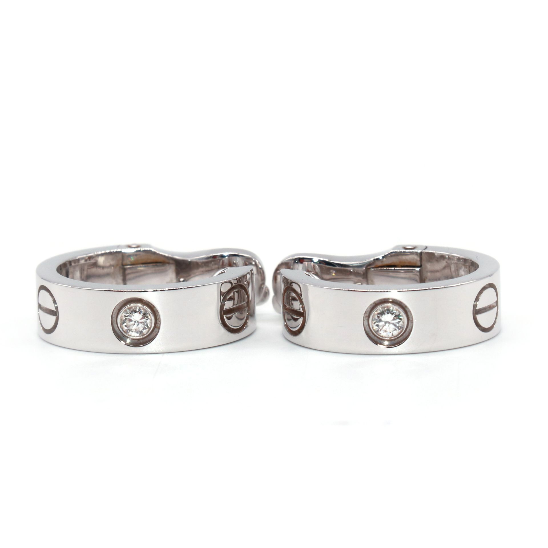 CARTIER, Love Earrings in 18 ct white gold, each set with a brilliant-cut diamon&hellip;