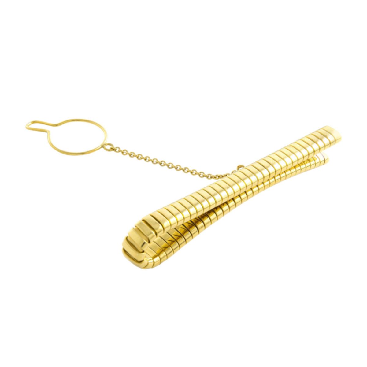 Null Tie clip in 18 ct yellow gold, with fluted pattern

Circa 1970 

Length : 6&hellip;