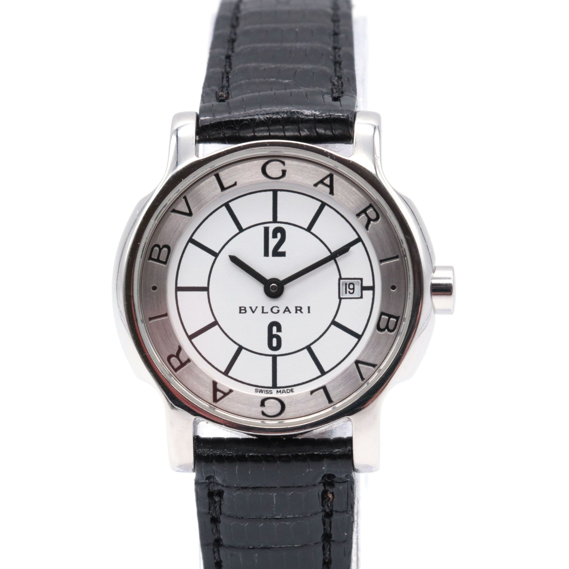 Montre Bulgari, Solotempo The steel case, signed

The white circular dial with b&hellip;