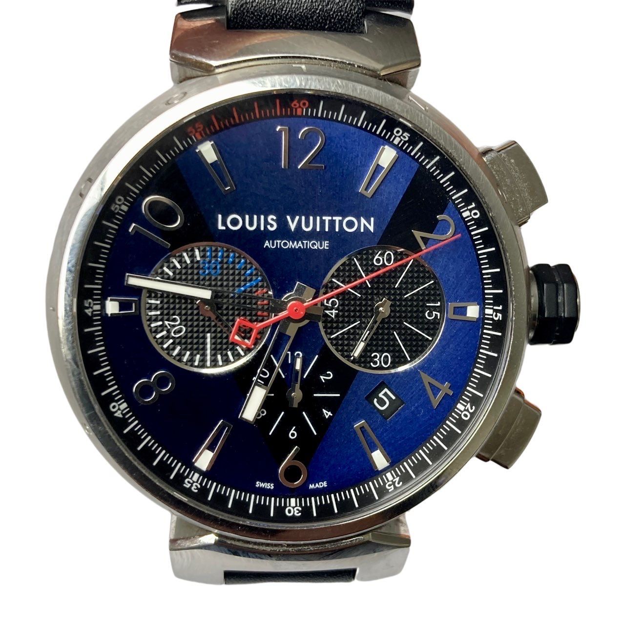 Louis Vuitton Tambour Chronograph watch Steel case, blu…