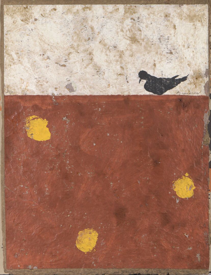 Null 布里尼奥拉当代学校

"鸟儿啄食"。

三幅编号为3/30-8/30和2/80的版画，并有签名。

每个67 x 50厘米