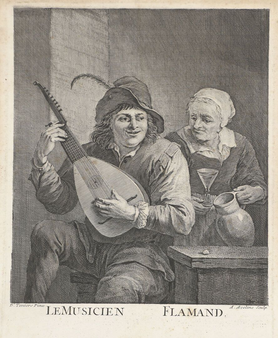 Null According to TENIERS

"The Flemish musician".

Engraving in black.

25 x 21&hellip;