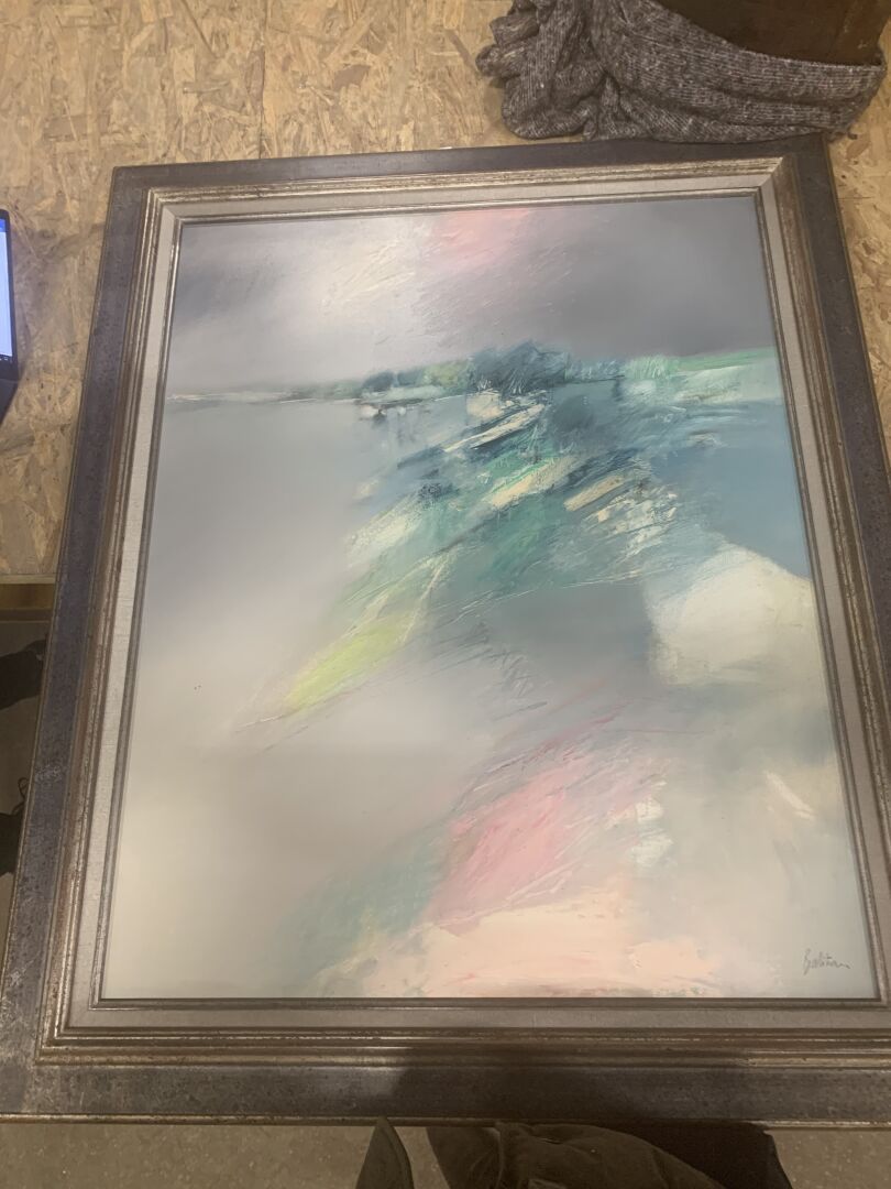 Jean-Jacques BALITRAN (1930 
"粉红色的云"。 

布面油画，右下方有签名，背面有会签和标题。

93 x 73厘米。
