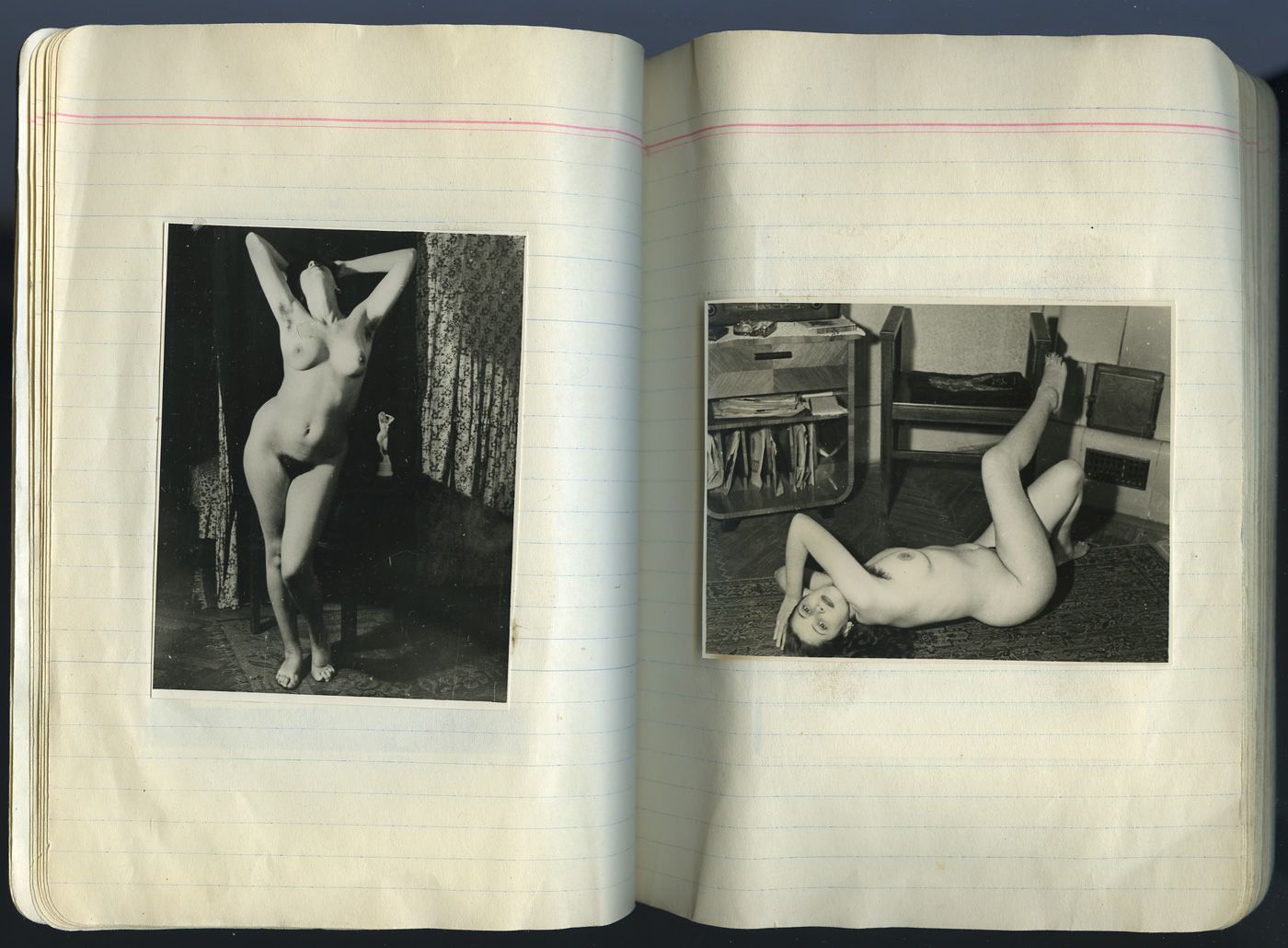 Null 瓦杰-拉斯洛。Akt fényképek. 1958-tol 1966-ig [裸体照片，1958-1966] 。一本学校笔记本，20 x 14厘米，&hellip;