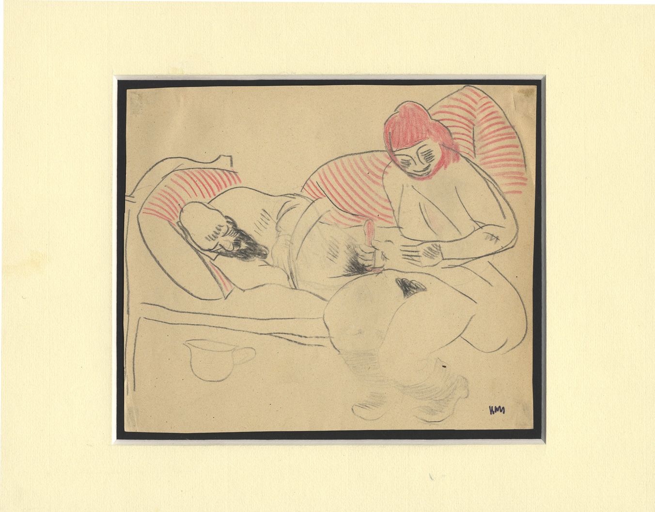 Null Georges KARS (1880-1945). La Charité, vers 1925. Dessin aux crayons, 16,2 x&hellip;