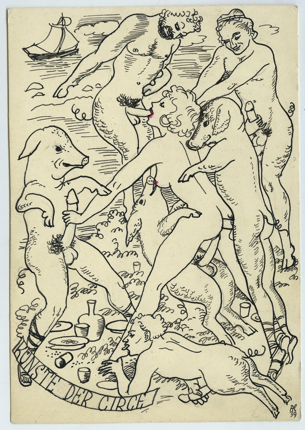 Null Alex SZEKELY (1901-1968). Mythologie, 1939. 10 encres originales dont le ti&hellip;