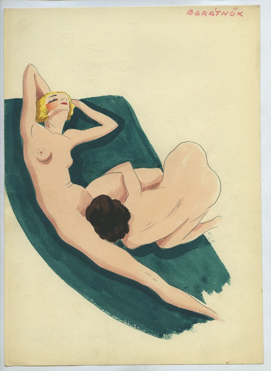 Null TABOR]. Eros Panoptima, ca. 1930. 25 dibujos en acuarela, incluido el títul&hellip;