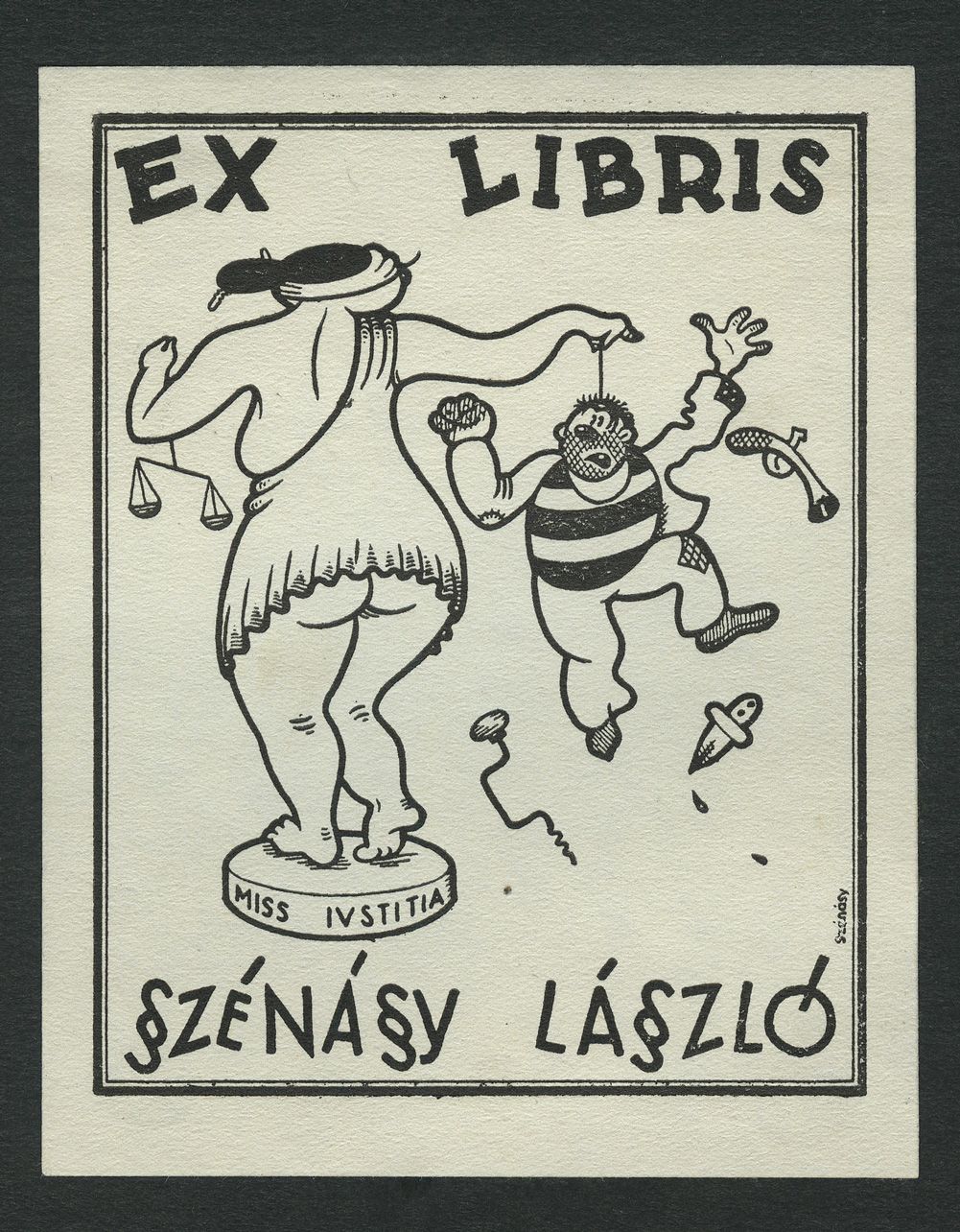 Null Rezsö BALAZSFY y otros]. Ex-libris, siglo XX. Álbum en 4, estilo italiano, &hellip;