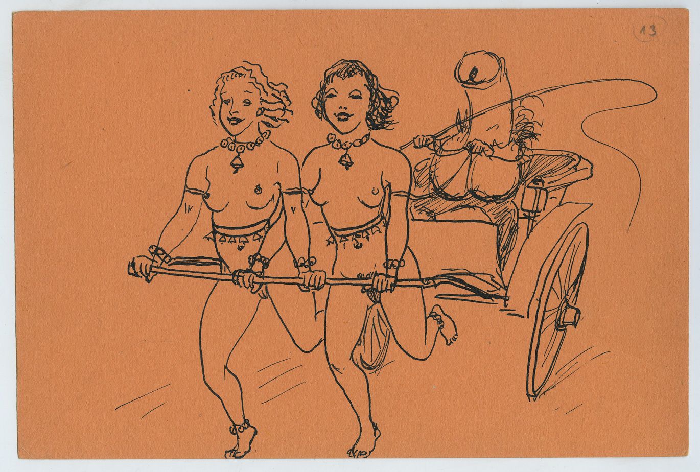 Null [Artiste hongrois non identifié]. Poney-monture, vers 1930. 15 dessins orig&hellip;