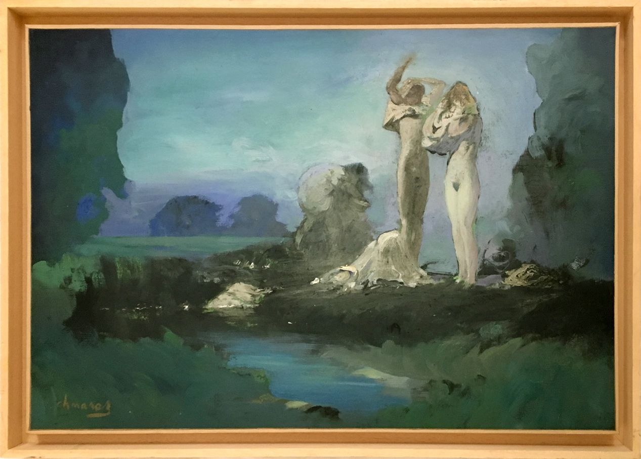 Null 保罗-奇马洛夫（1874-1950）。浴场之后，1925-1928。布面油画，47.5 x 71.5厘米。左下方有白油签名。参考文献：Chmaroff&hellip;