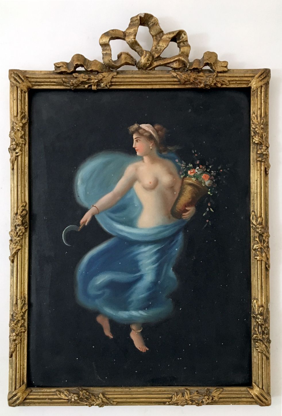 Null 
19世纪末和20世纪初的那不勒斯画派。 夏天。 板面油画，35 x 26厘米。