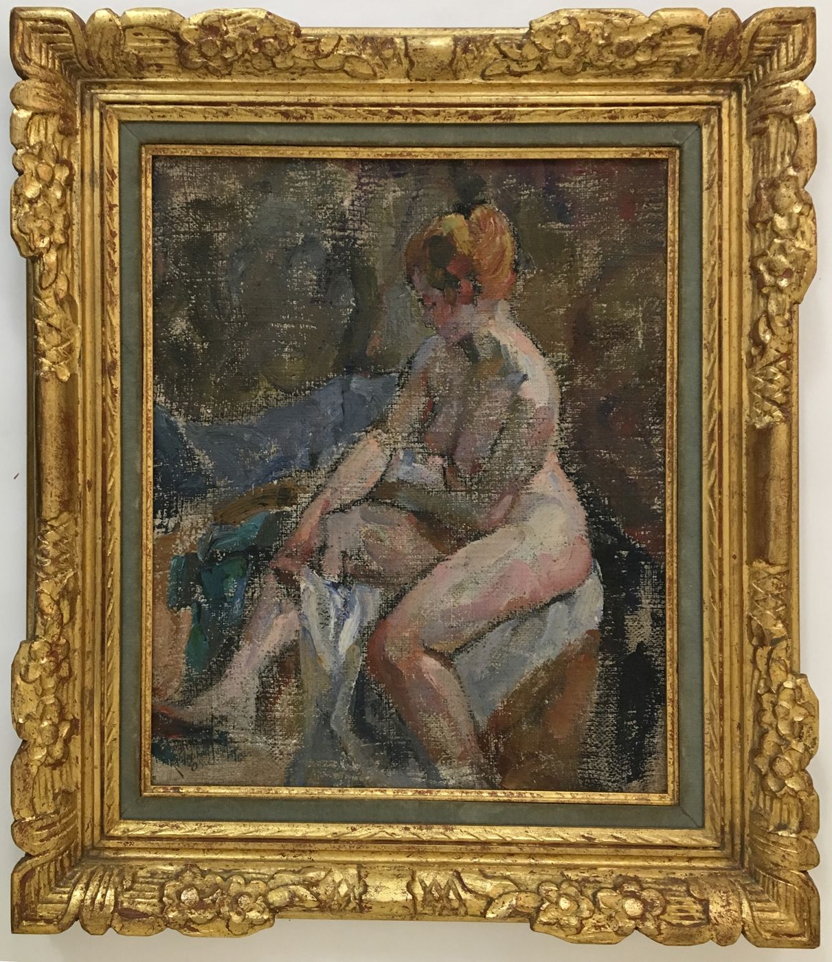 Null 俄罗斯。马尼亚-马夫罗（敖德萨，1889-巴黎，1969）。裸体研究，约1930年。布面油画，46 x 38厘米。在其框架内。俄罗斯裔艺术家，巴黎画派&hellip;