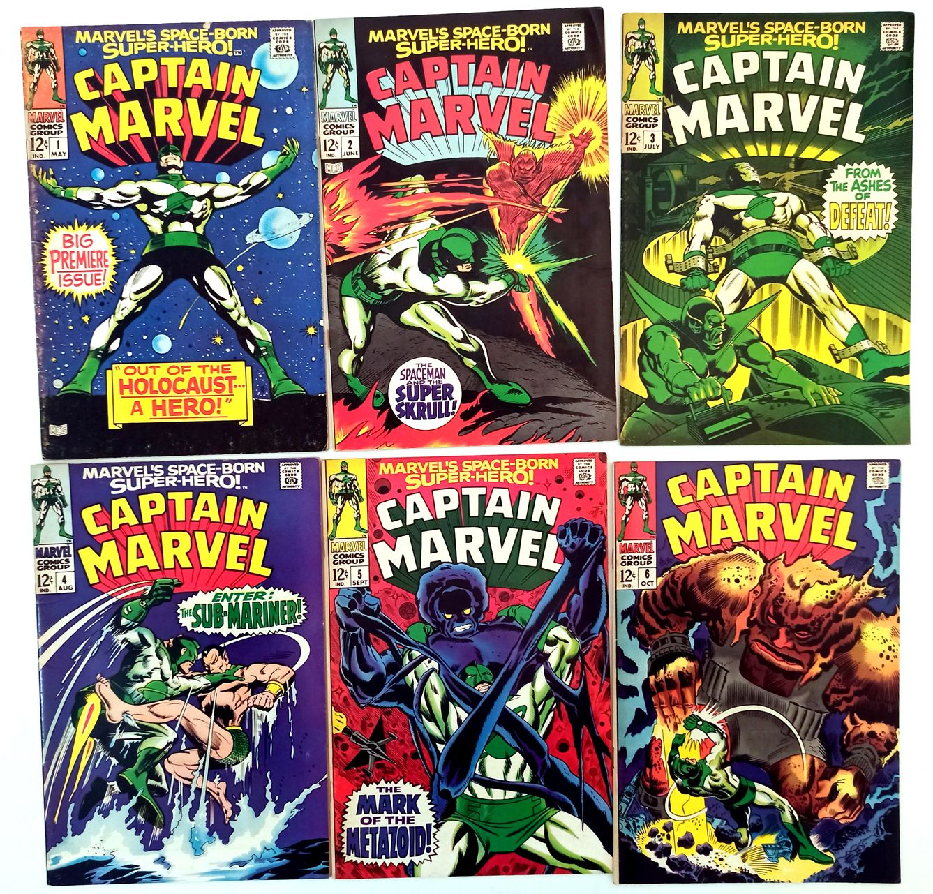 Null CAPTAIN MARVEL. Marvel comics. 20 numéros du n° 1 (mai 1967) au n° 21 (août&hellip;